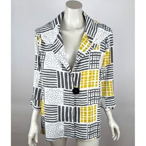 Moonlight Art to wear Lightweight Jacket Women XL? 3/4 Sleeve Collared Blazer